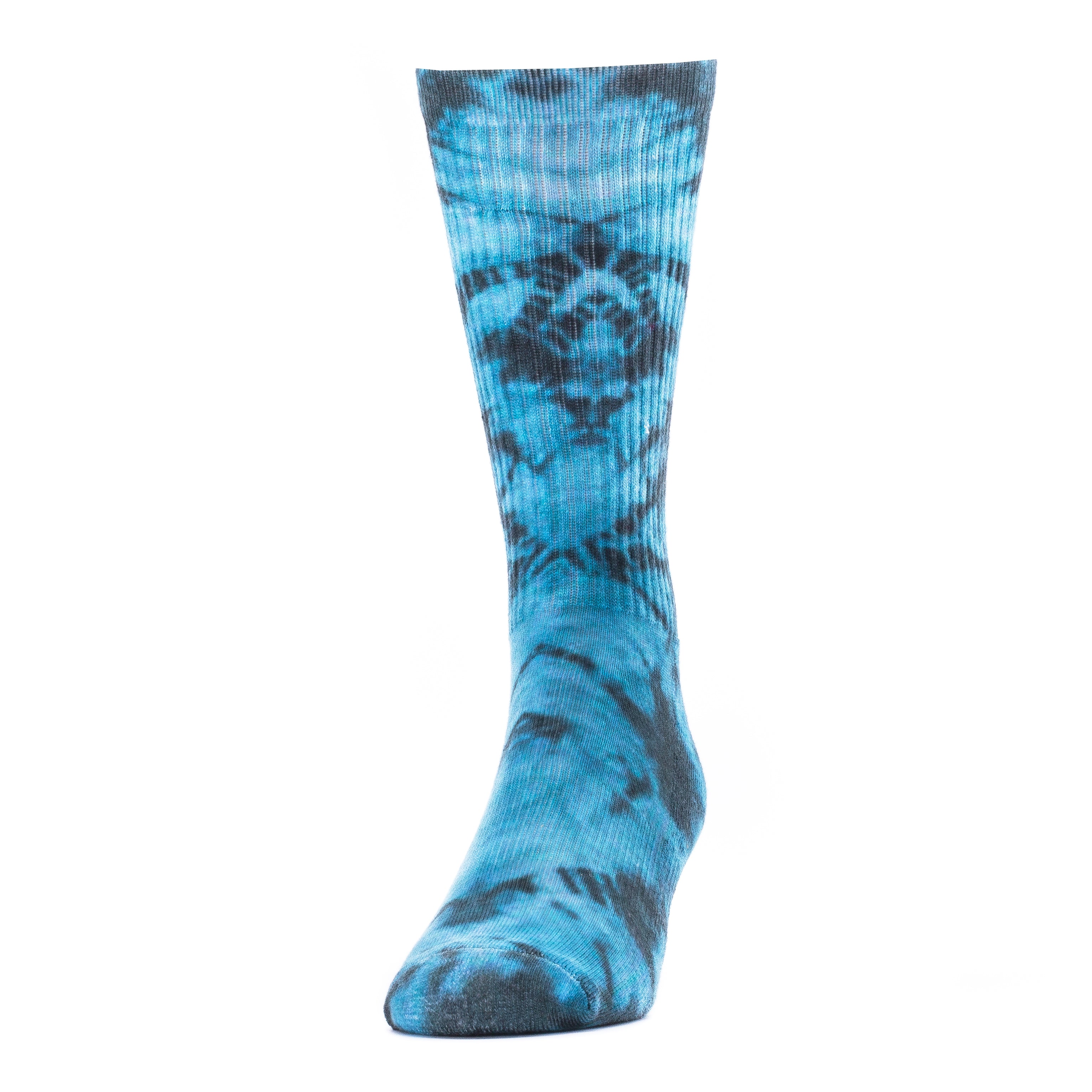 Large Half Cushion Tonal Blue Print