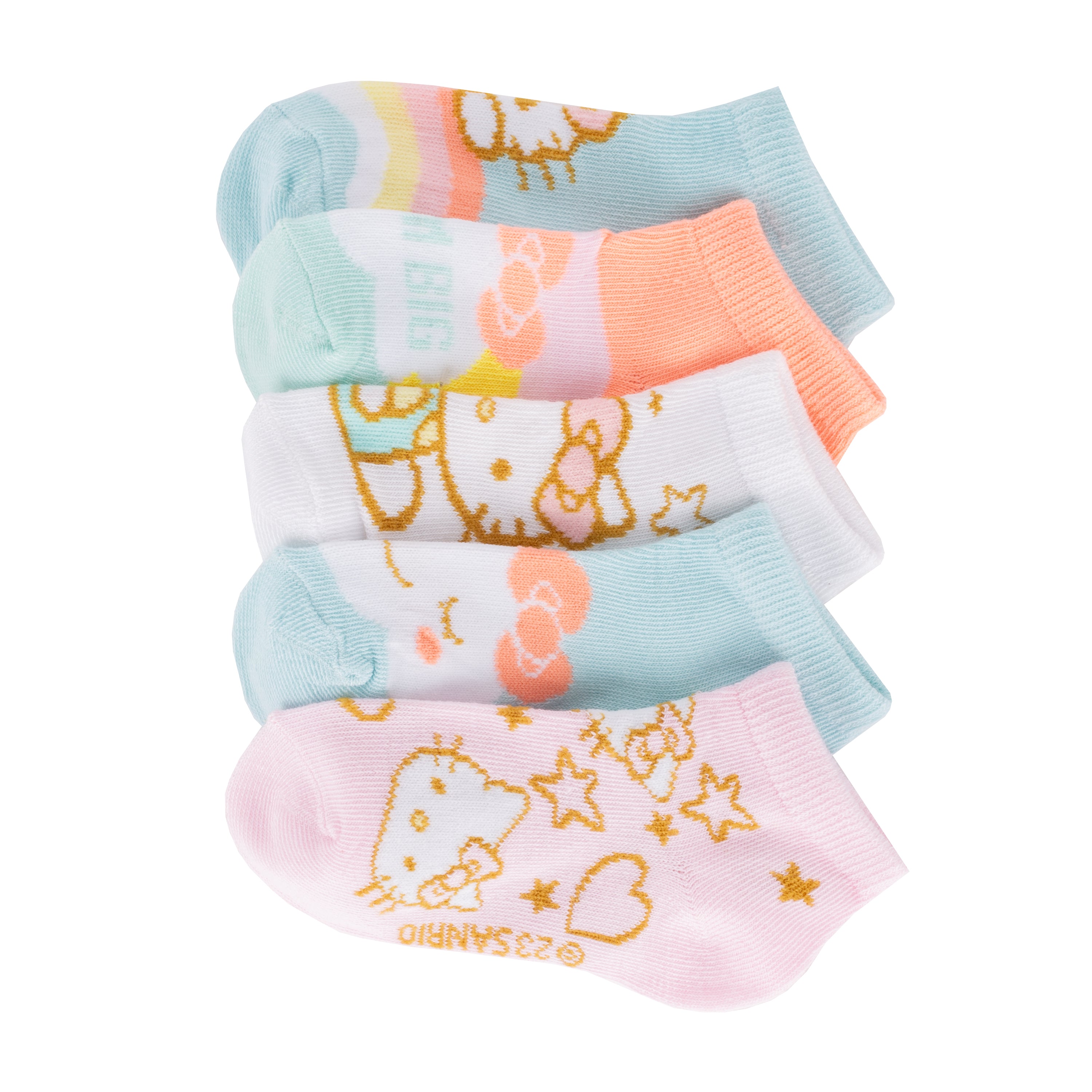 5 Pack Kids Hello Kitty No Show