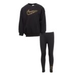 Metallic Swoosh Crew Legging Set - Toddler