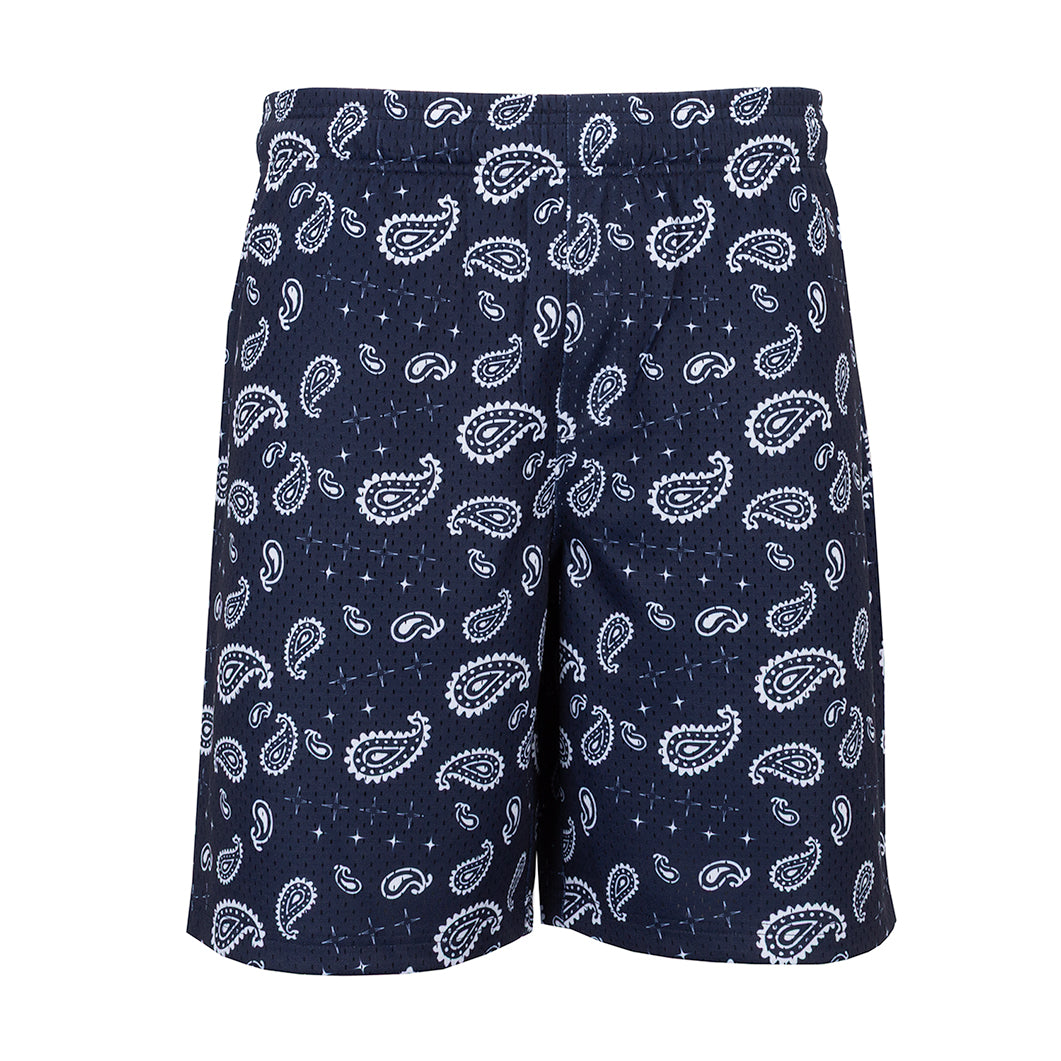 Printed Mesh Short Tossed Paisly - Mens