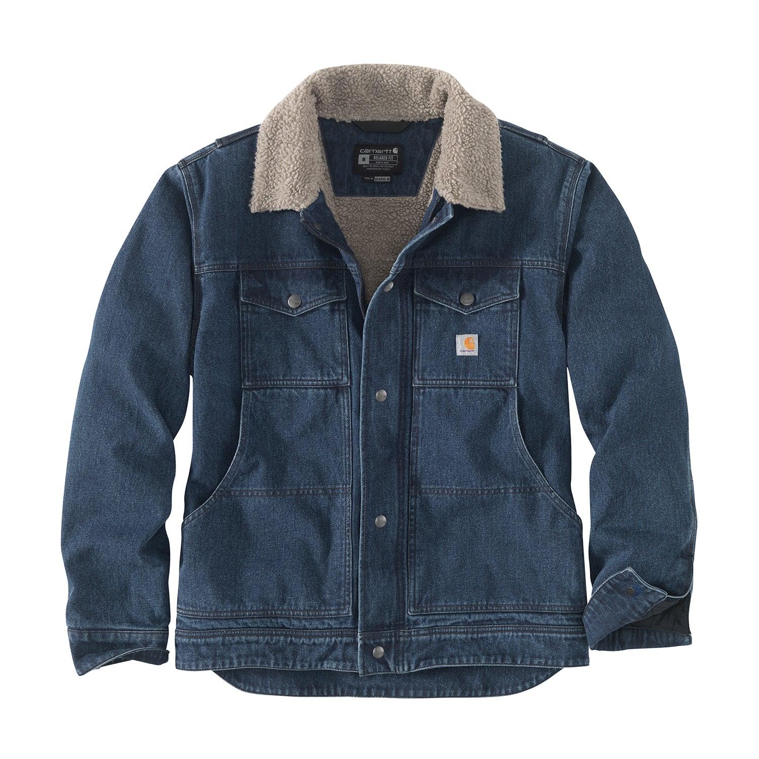Relaxed Fit Denim Sherpa Jacket -Mens