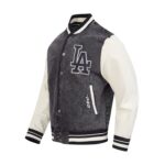 Los Angeles Dodgers Varsity Black Jacket -Mens - 图片 2