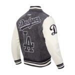Los Angeles Dodgers Varsity Black Jacket -Mens - 图片 4