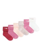 6 Pack Toddler Swoosh Waffle Knit Cuff Sock - 图片 2