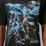 Jordan Graphic Wolf Tee -Mens - 图片 6