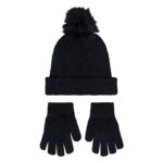 Youth Plush Pom Beanie & Glove Set - 图片 4