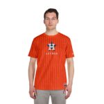 Astros Team Logo Pinstripe Tee - Mens - 图片 2