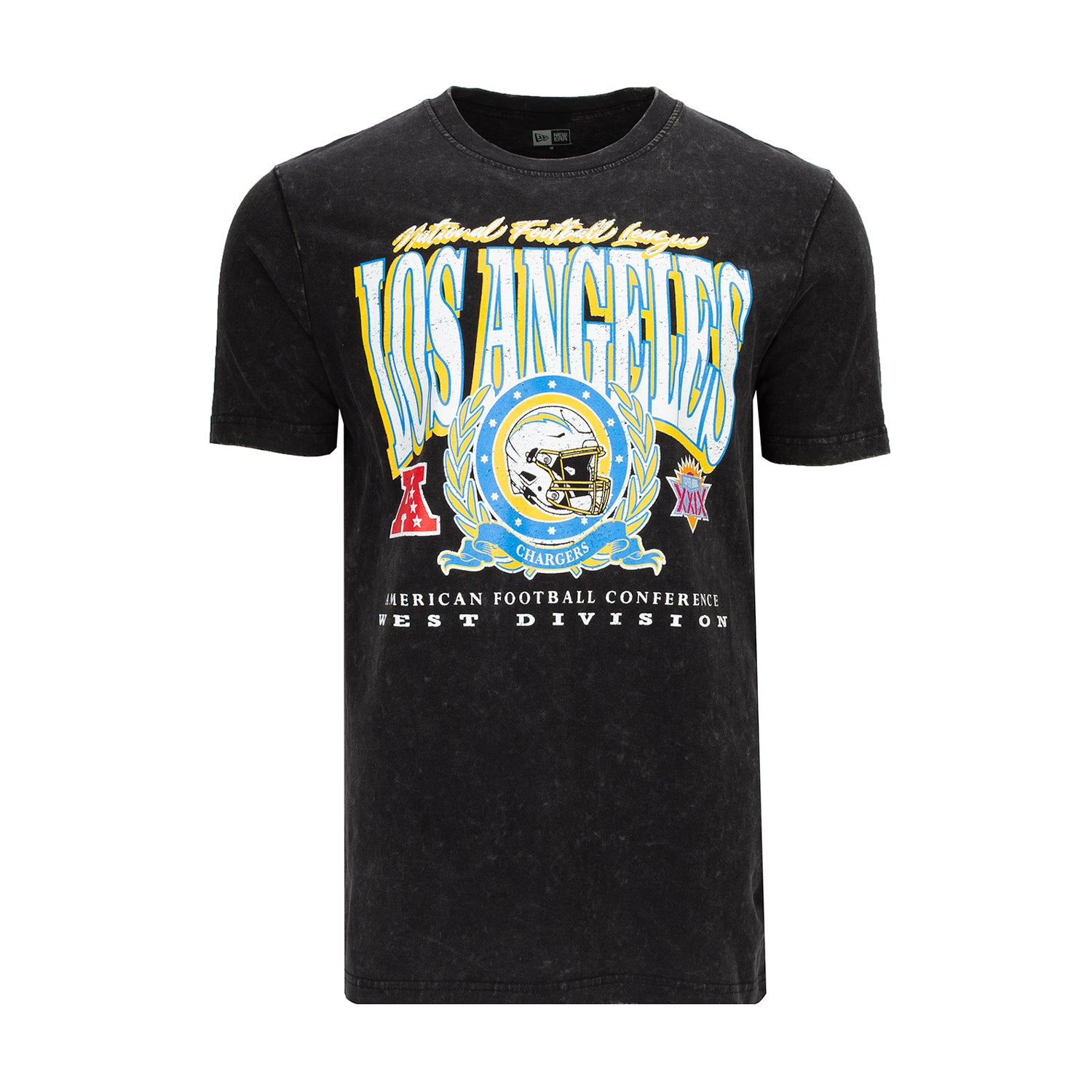 Los Angeles Chargers Black Wash Tee -Mens