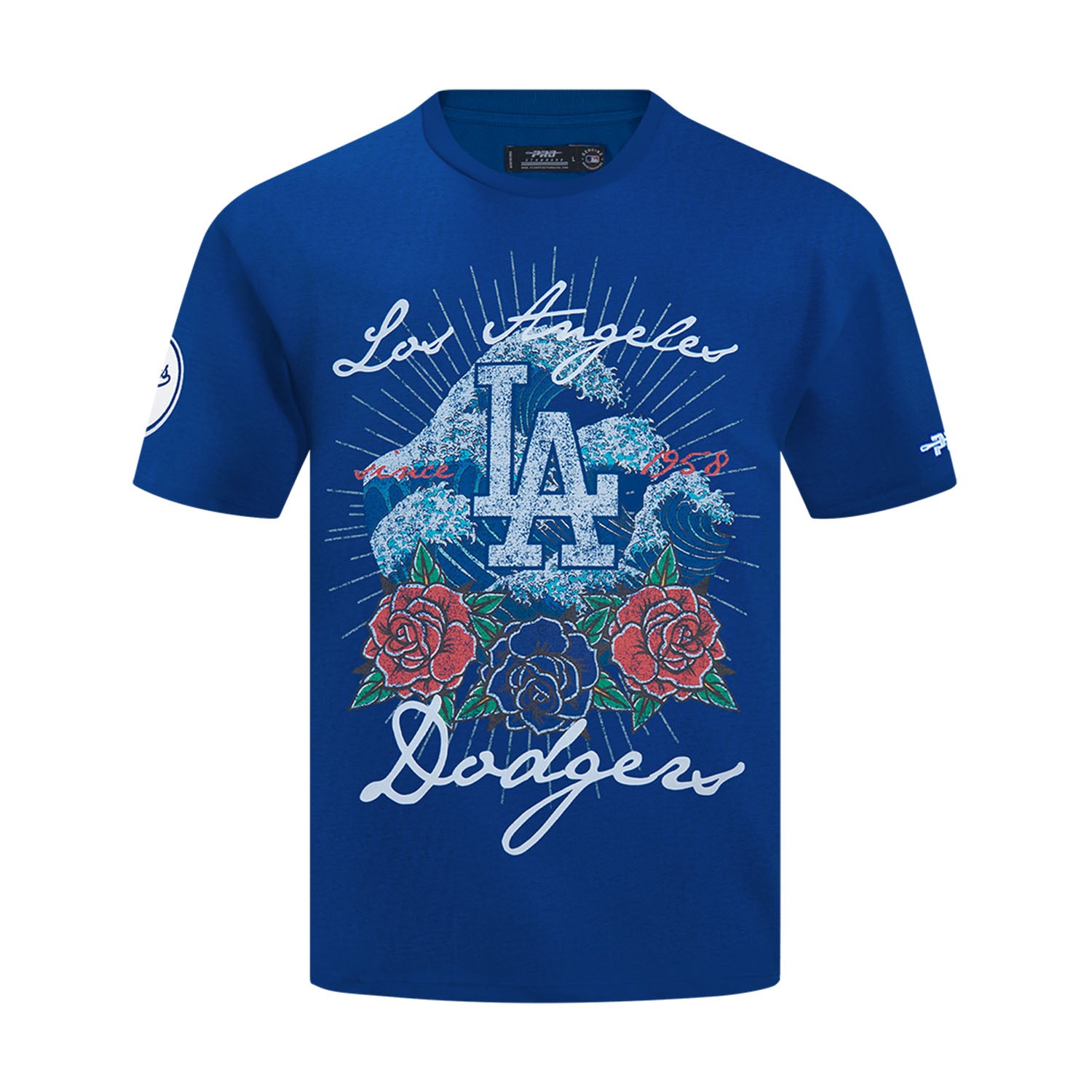 Los Angeles Dodgers Wave & Roses Tee -Mens
