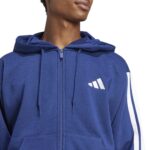 Essentials 3 Stripes Fleece FZ Hoody -Mens - 图片 4
