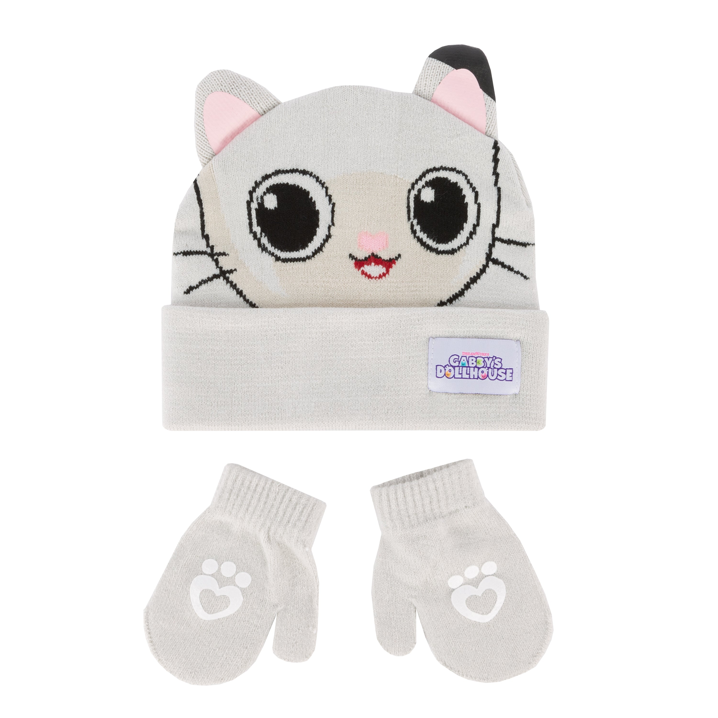 Toddler Gabby's Dollhouse Beanie & Mitten Set