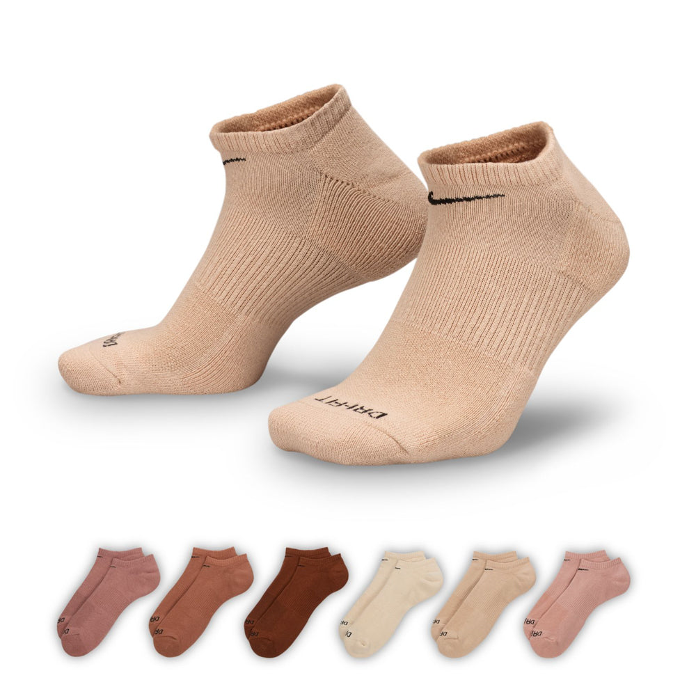 6 Pack Unisex Everyday Plus Cushioned No Show