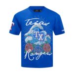 Texas Rangers Wave & Roses Tee -Mens