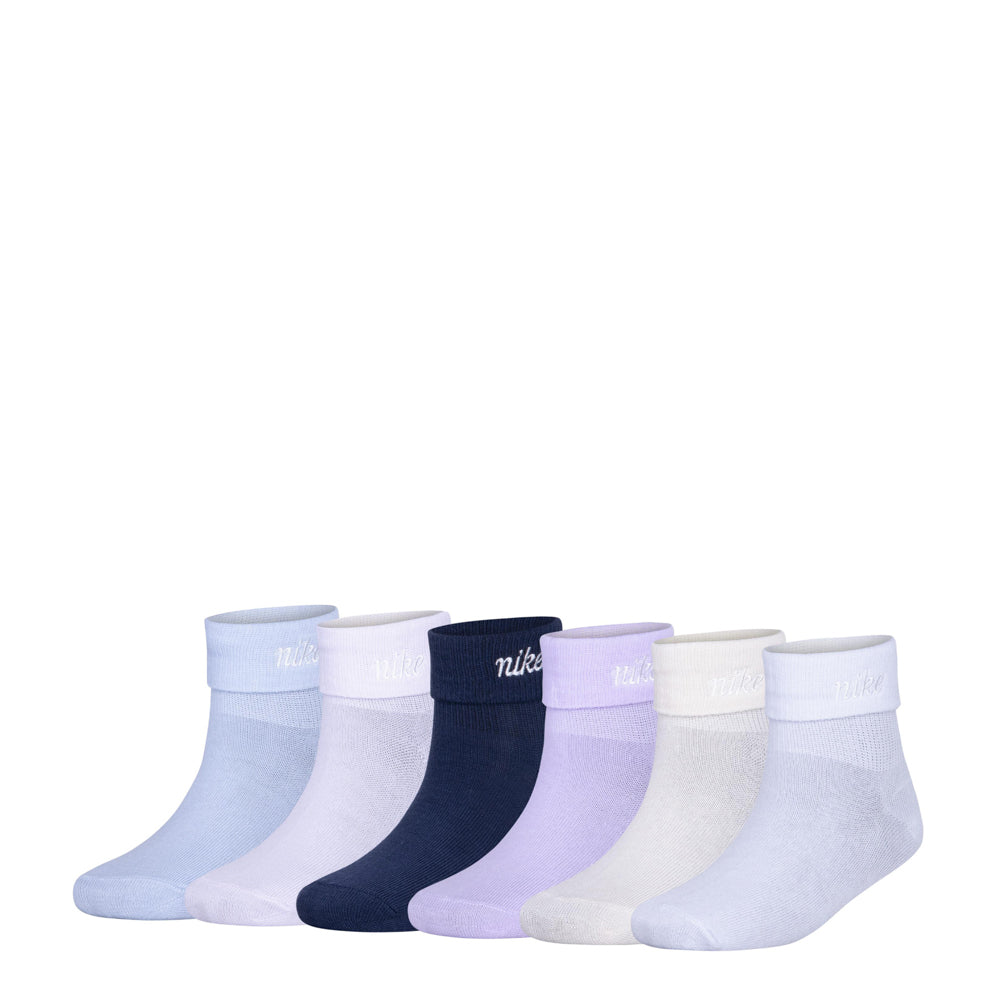 6 Pack X-Small Fold Over Ankle Sock