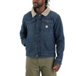 Relaxed Fit Denim Sherpa Jacket -Mens - 图片 2