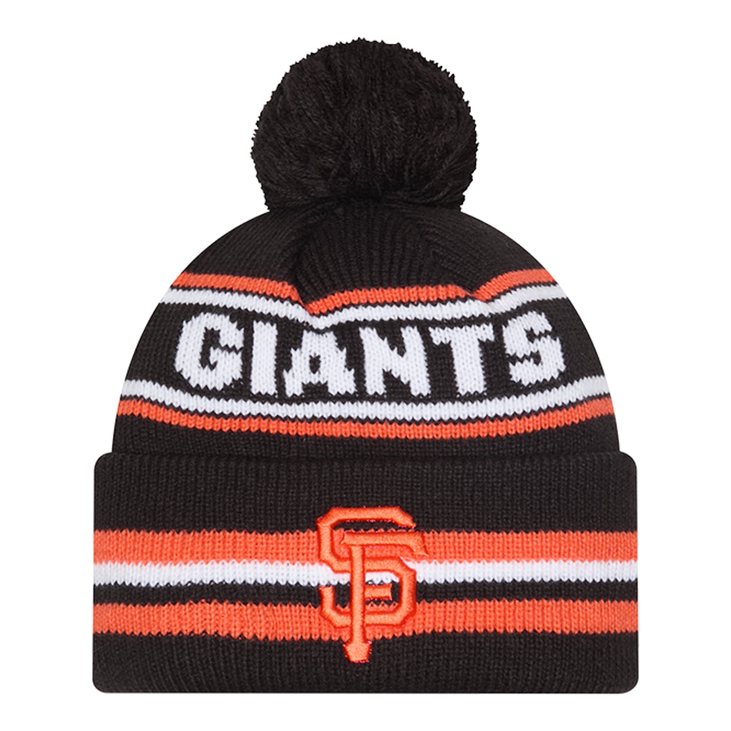 Giants Knit Classic Stripe Pom Beanie