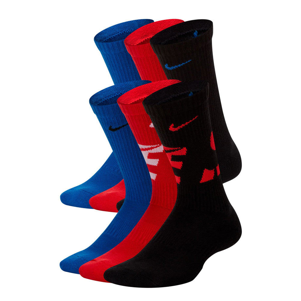 6 Pack Youth Everyday Cushioned Crew Sock