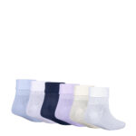 6 Pack X-Small Fold Over Ankle Sock - 图片 2